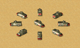 战场大巴半履带车展示